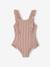 Maillot de bain rayé 1 pièce fille terracotta 1 - vertbaudet enfant 