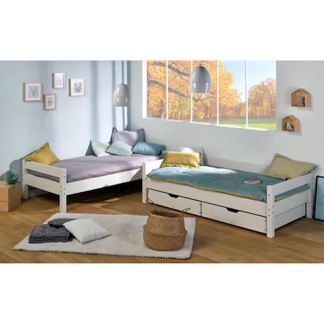 Lit superposé séparable Aaron Brut 90x190 cm BEIGE 3 - vertbaudet enfant 