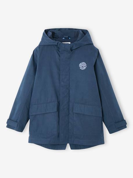 Parka 3 en 1 mi-saison garçon avec doudoune sans manches amovible marine+vert sauge 3 - vertbaudet enfant 