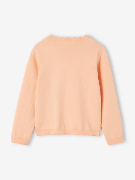 Pull BASICS personnalisable fille abricot+bois de rose+jaune pastel+marine 3 - vertbaudet enfant 