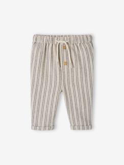 Bébé-Pantalon, jean-Pantalon rayé naissanceé taille élastiquée