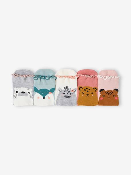 Lot de 5 paires de chaussettes à pois fille bois de rose 2 - vertbaudet enfant 