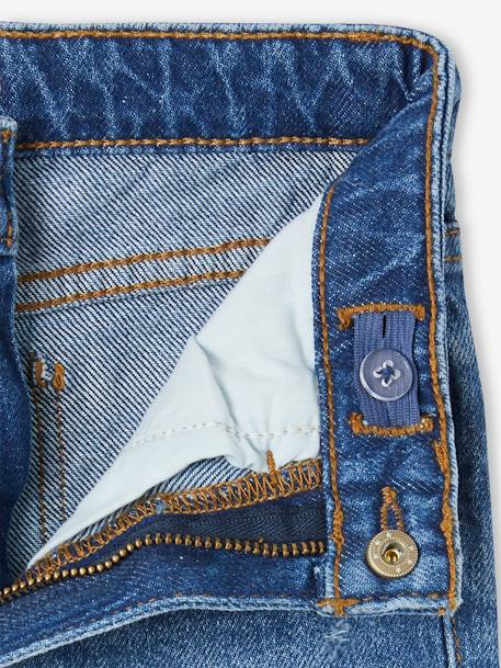 Jean droit MorphologiK fille tour de hanches Fin denim bleached+stone 8 - vertbaudet enfant 