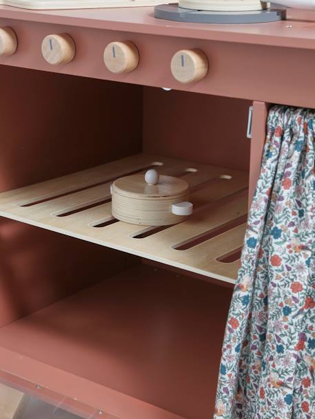 Cuisinette équipée avec rideau - en bois FSC® framboise+multicolore 10 - vertbaudet enfant 