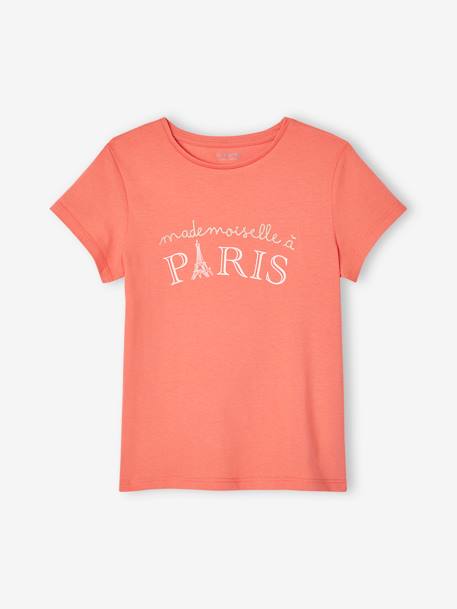 Fille-T-shirt, sous-pull-T-shirt-Tee-shirt à message Basics fille