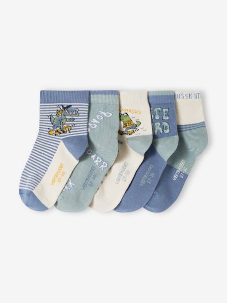 Garçon-Sous-vêtement-Lot de 5 paires de chaussettes "tyrannoskate" garçon