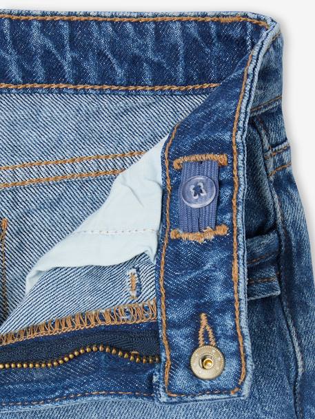 Jean droit Morpho fille Tour de hanches large denim bleached+stone 9 - vertbaudet enfant 