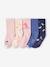 Lot de 5 paires de chaussettes licornes et coeurs fille rose 1 - vertbaudet enfant 