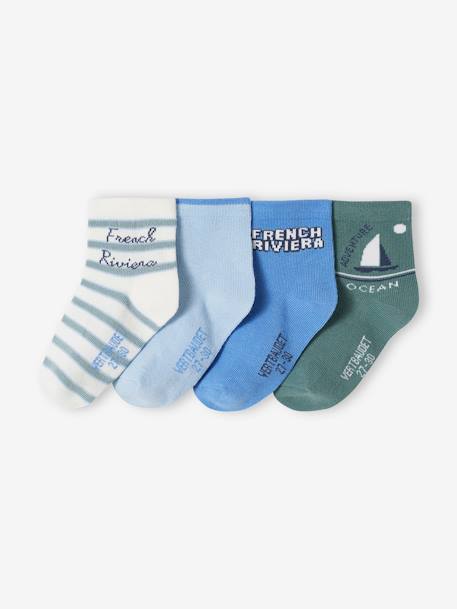 Garçon-Sous-vêtement-Chaussettes-Lot de 4 paires de chaussettes garçon