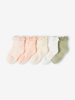 -Lot de 5 paires de mi-chaussette bébé fille