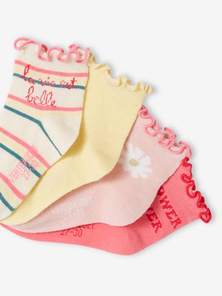 Lot de 4 paires de mi-chaussettes fille écru 2 - vertbaudet enfant 