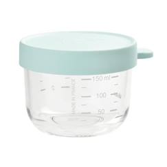 Puériculture-Pots de conservation en verre BEABA - 150 ml - Extra-résistant - Bleu