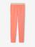 Legging uni fille élastique irisé BASICS corail+pêche+vert émeraude 2 - vertbaudet enfant 