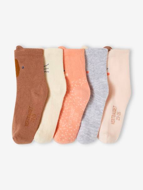 Bébé-Chaussettes, Collants-Lot de 5 paires de chaussettes "animaux" bébé