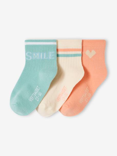 Fille-Lot de 3 paires de chaussettes sport fille