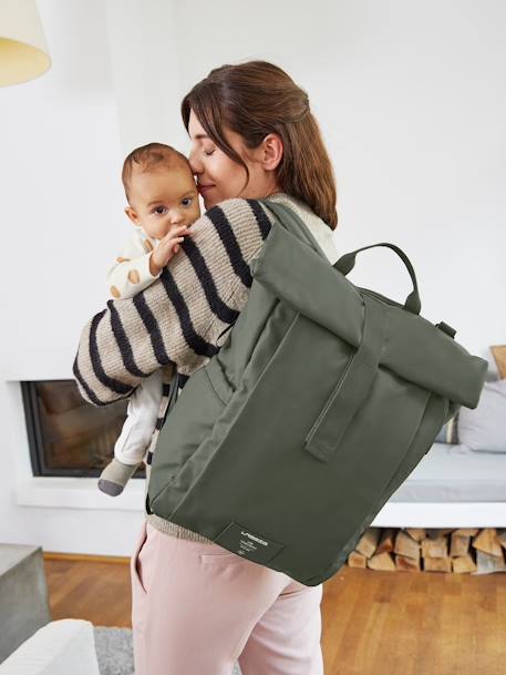 Sac à dos à langer Green Label LÄSSIG Rolltop Olive 1 - vertbaudet enfant 