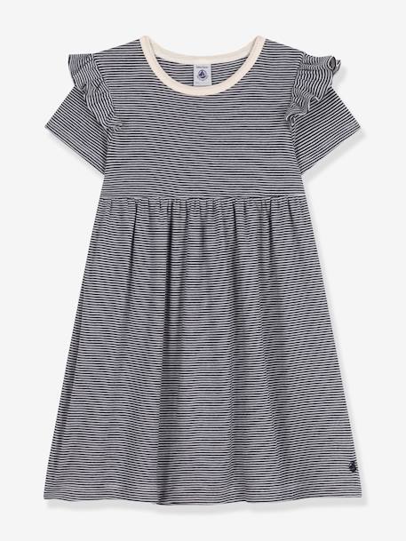 Robe manches courtes PETIT BATEAU bleu 1 - vertbaudet enfant 