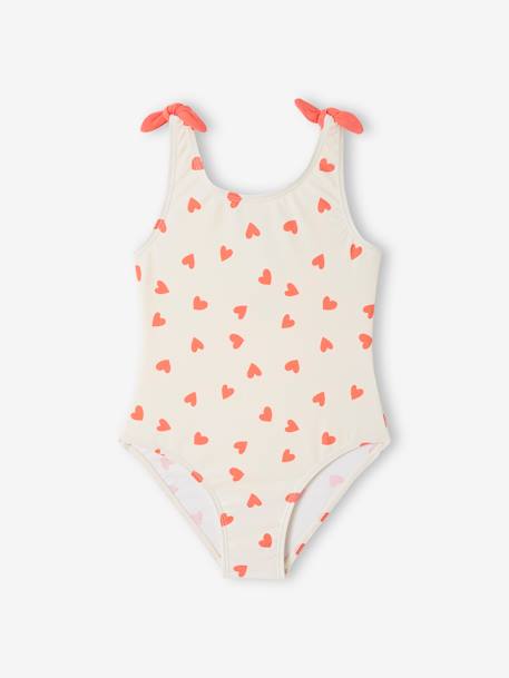 Lot de 2 maillots de bain 1 pièce coeurs fille corail 4 - vertbaudet enfant 