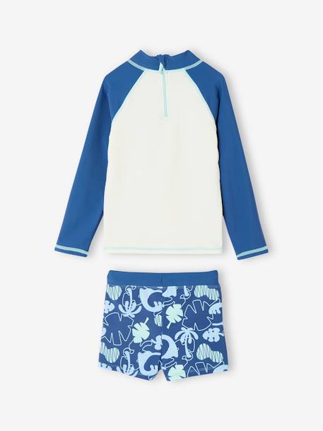 Ensemble de bain garçon T-shirt anti-UV + boxer bleu 5 - vertbaudet enfant 