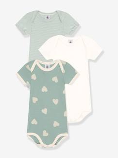 Lot 3 bodies manches courtes PETI BATEAU  - vertbaudet enfant