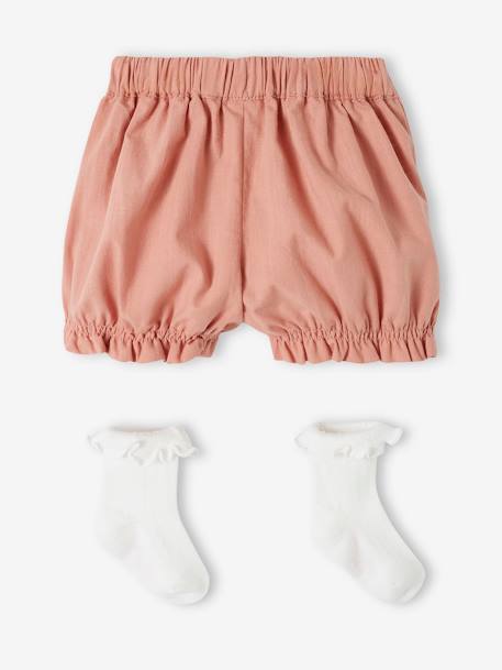 Ensemble cérémonie bloomer et chaussettes naissance rose 4 - vertbaudet enfant 