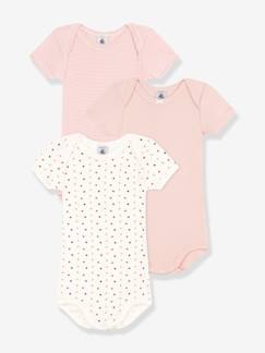 Bébé-Body-Lot 3 bodies manches courtes mini coeurs PETIT BATEAU