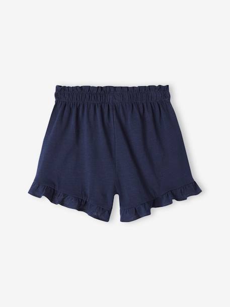 Short à volant fille bleu+écru+marine 8 - vertbaudet enfant 