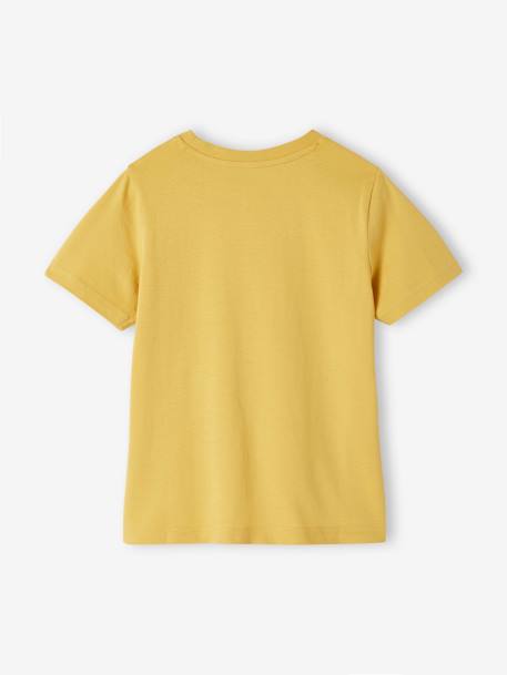 T-shirt imprimé Basics garçon manches courtes blanc+bleu nuit+bleu roi+jaune+vert sauge 12 - vertbaudet enfant 