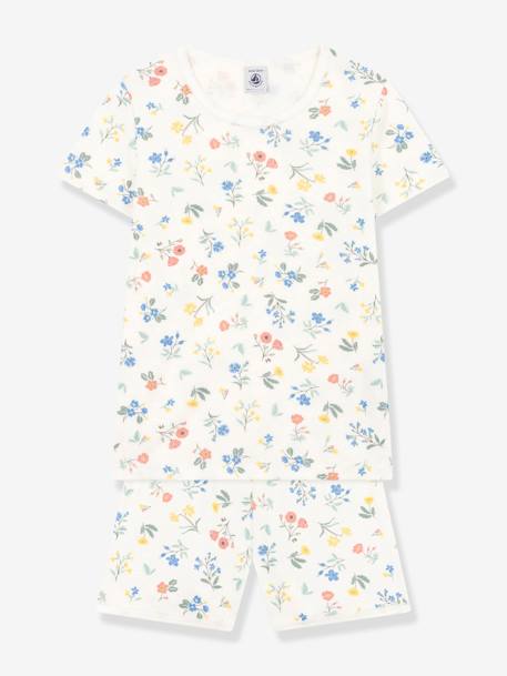 Pyjashort fille PETIT BATEAU blanc imprimé 2 - vertbaudet enfant 