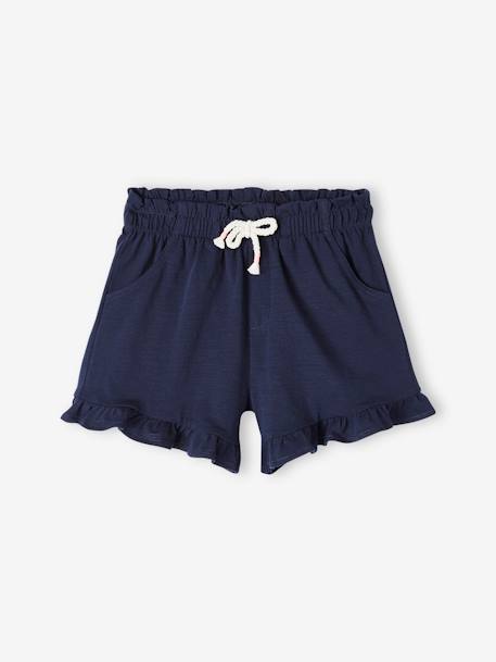 Short à volant fille bleu+écru+marine 7 - vertbaudet enfant 