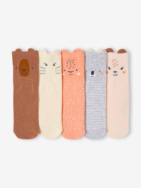 Bébé-Lot de 5 paires de chaussettes "animaux" bébé