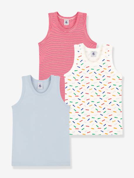 Garçon-Lot de 3 débardeurs garçon PETIT BATEAU