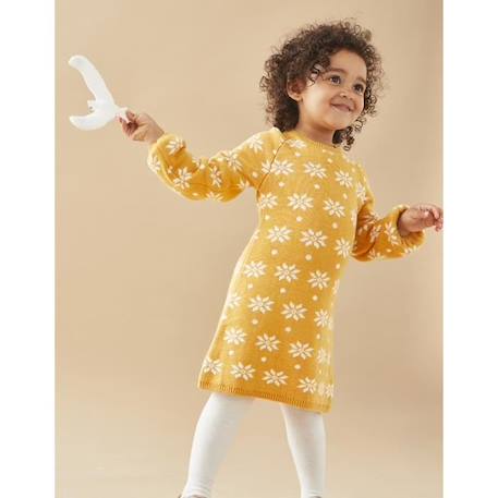 Robe tricot flocons JAUNE 1 - vertbaudet enfant 