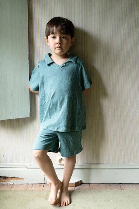 Pyjama garçon Voyageur VERT 1 - vertbaudet enfant 