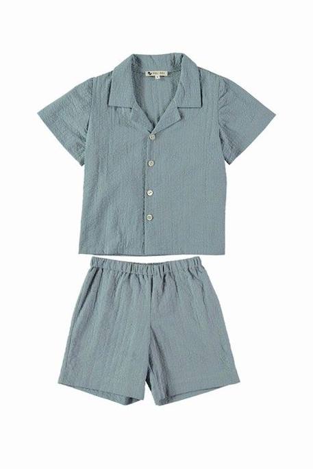 Pyjama enfant Rieur BLEU 1 - vertbaudet enfant 