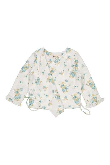 Fille-Pull, gilet, sweat-Kimono doublé