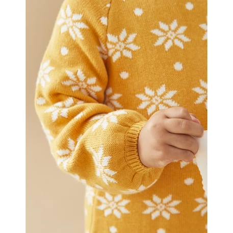 Robe tricot flocons JAUNE 3 - vertbaudet enfant 