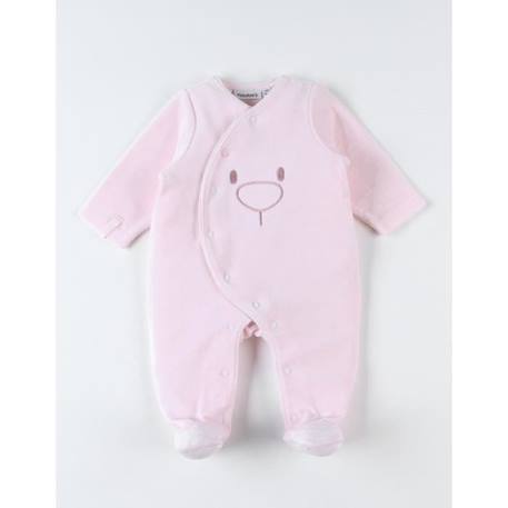 Pyjama dors-bien en velours BLEU+GRIS+ROSE 9 - vertbaudet enfant 