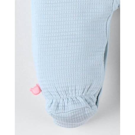 Pyjama dors-bien en jersey BIO BLANC+BLEU 7 - vertbaudet enfant 