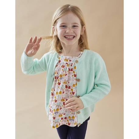 Cardigan en tricot côtelé BLEU 1 - vertbaudet enfant 