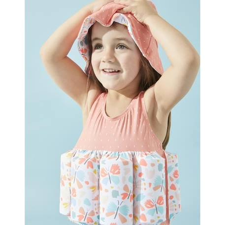 Maillot bouée à imprimé papillon, corail/aqua 3Y BLEU 2 - vertbaudet enfant 