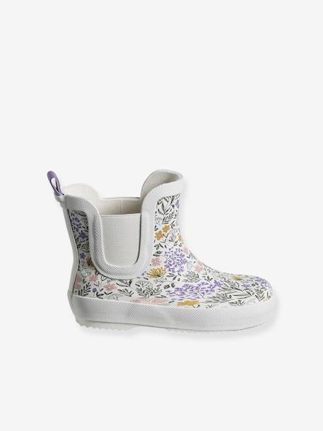 Bottes de pluie élastiquées enfant collection maternelle blanc imprimé 2 - vertbaudet enfant 