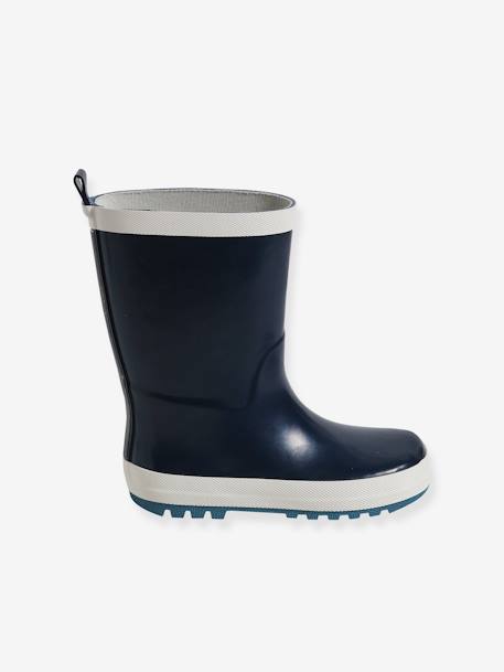 Bottes de pluie réfléchissantes enfant marine+moutarde 2 - vertbaudet enfant 