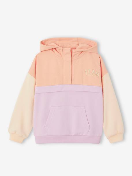 Fille-Vêtements de sport-Sweat à capuche sport colorblock fille