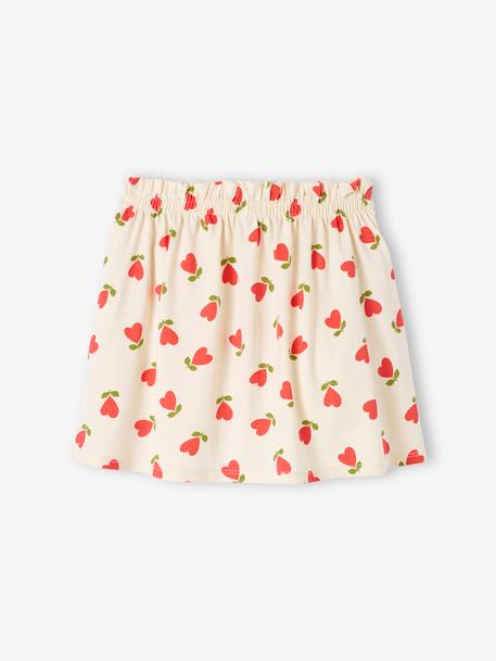 Jupe tournante imprimée Basics fille écru+rayé bleu+rose+rose poudré+vert+vert de gris 2 - vertbaudet enfant 