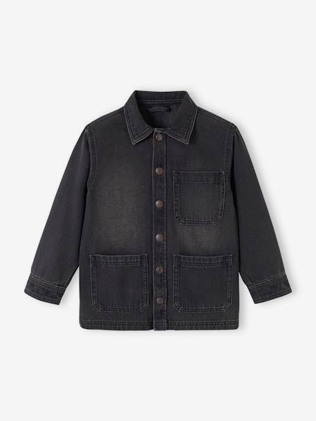 Surchemise en jean style worker garçon denim gris 2 - vertbaudet enfant 