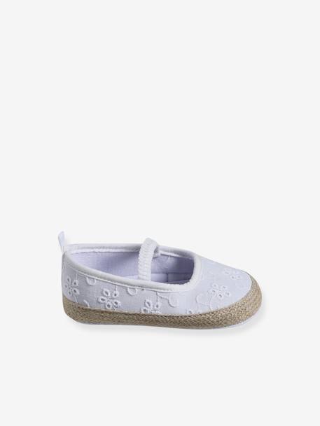 Chaussons souples élastiqués bébé blanc 3 - vertbaudet enfant 