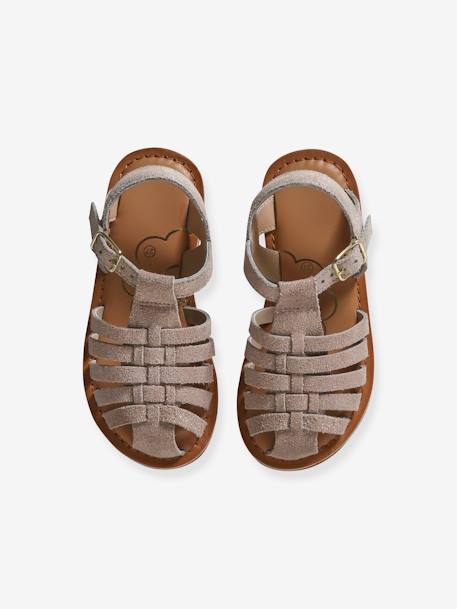 Sandales cuir enfant collection maternelle or 4 - vertbaudet enfant 