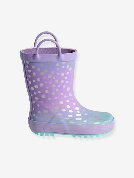 Bottes de pluie enfant collection maternelle violet imprimé 2 - vertbaudet enfant 