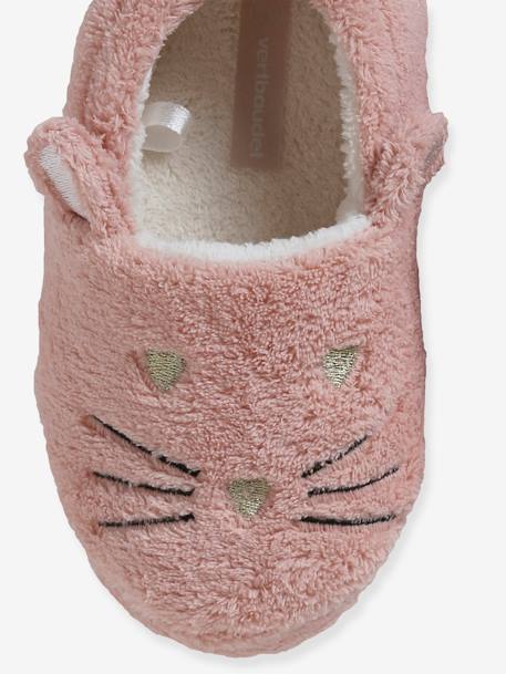 Chaussons esprit peluche enfant chat rose 6 - vertbaudet enfant 